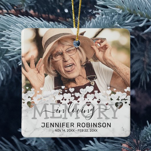 Moderne marmer in het liefhebben van Memory Photo  Keramisch Ornament