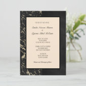 Moderne marmer in het zwart en vanilla Tapioca Kaart (Staand voorkant)