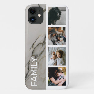 Moderne marmer Instagram Familie Foto Booth Strip Case-Mate iPhone Case