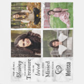 Moderne marmer Keepomwille Memorials Foto Collage Fleece Deken (Voorkant)