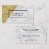 Moderne marmer met Faux Gold Visitekaartje (Voorkant / Achterkant)