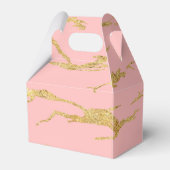 Moderne marmer met faux goud bedankdoosjes (Achterkant)