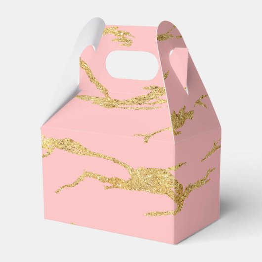 Moderne marmer met faux goud bedankdoosjes (Achterkant)