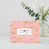 Moderne marmer met faux goud briefkaart (Staand voorkant)