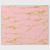 Moderne marmer met faux goud cadeaupapier (Vlak)