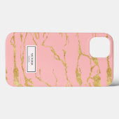 Moderne marmer met faux goud Case-Mate iPhone case (Achterkant (horizontaal))