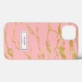 Moderne marmer met faux goud Case-Mate iPhone case (Achterkant (horizontaal))