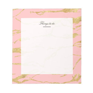 Moderne marmer met faux goud notitieblok
