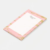 Moderne marmer met faux goud post-it® notes (Schuin)