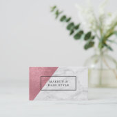 Moderne marmer met Faux Roos Gold Visitekaartje (Staand voorkant)