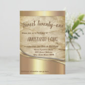 Moderne marmer met gouden details bespaart de datu save the date (Staand voorkant)