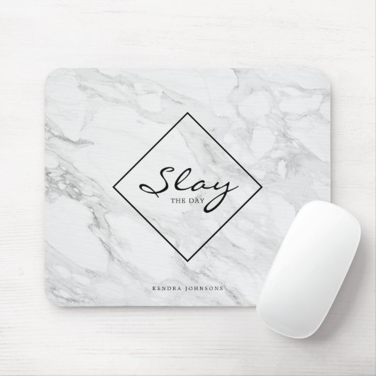 Moderne marmer muismat (Met muis)