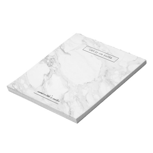 Moderne marmer notitieblok (Linkerzijde)