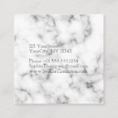 Moderne Marmer Paint Stroke Glitter - Visitekaartj Vierkante Visitekaartje (Achterkant)