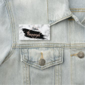 Moderne Marmer Paint Stroke Name Naamplaatje (In situ)