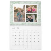 Moderne marmer Photo Collage 24-Afbeelding familie Kalender (Mar 2026)