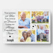 Moderne marmer Photo Collage Memorial Keepslag Fotoplaat (voorkant)
