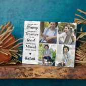 Moderne marmer Photo Collage Memorials Keepslag Fotoplaat (Zijkant)