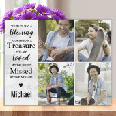 Moderne marmer Photo Collage Memorials Keepslag Fotoplaat