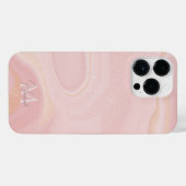 Moderne marmer Pink Gold Glitter Achtergrond iPhone Hoesje (Achterkant horizontaal)