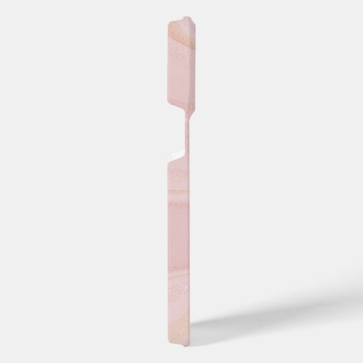 Moderne marmer Pink Gold Glitter Achtergrond iPhone Hoesje (Rechterkant)