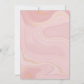 Moderne marmer Pink Gold Glitter Achtergrond Kaart (Achterkant)