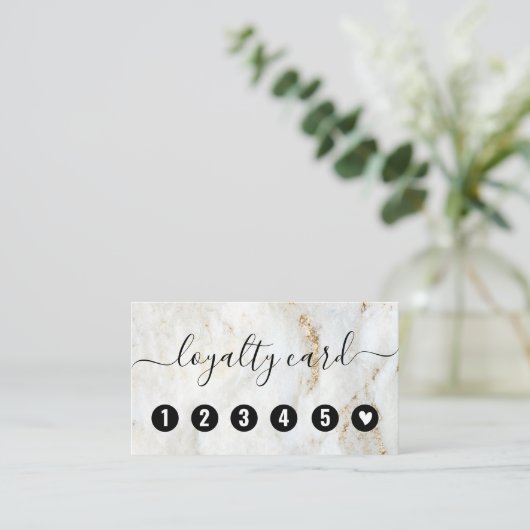 Moderne marmer Professional Loyalty-kaarten Klantenkaartje (Staand voorkant)