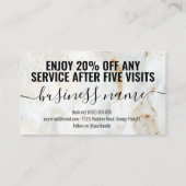 Moderne marmer Professional Loyalty-kaarten Klantenkaartje (Achterkant)