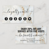 Moderne marmer Professional Loyalty-kaarten Klantenkaartje (Voorkant / Achterkant)