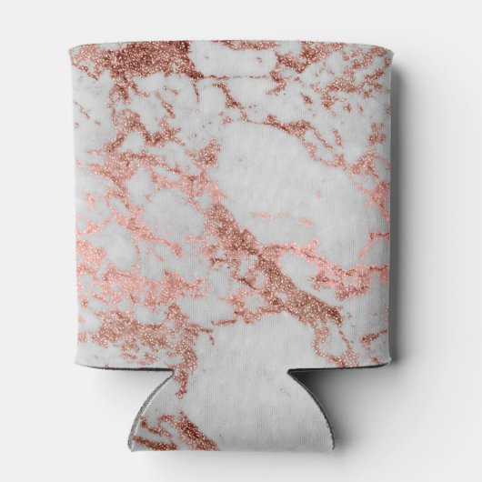 Moderne marmer Roos Gold Glitter Blikjeskoeler (Achterkant)