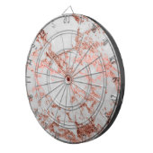 Moderne marmer Roos Gold Glitter Dartbord (Voorkant Rechts)
