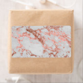 Moderne marmer Roos Gold Glitter Etiket (Insitu)
