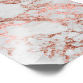 Moderne marmer Roos Gold Glitter Foto Afdruk (Hoek)