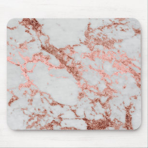 Moderne marmer Roos Gold Glitter Muismat