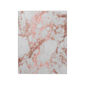 Moderne marmer Roos Gold Glitter Notitieblok (Linkerzijde)