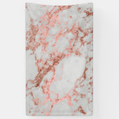 Moderne marmer Roos Gold Glitter Spandoek (Verticaal)