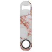 Moderne marmer Roos Gold Glitter Speed Flessenopener (Voorkant)