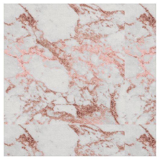 Moderne marmer Roos Gold Glitter Stof (Close Up)