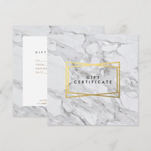 Moderne marmer Salon Cadeaubon (Voorkant / Achterkant)