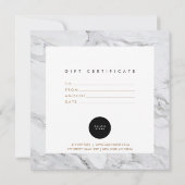 Moderne marmer Salon Cadeaubon (Achterkant)