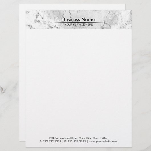 Moderne marmer Stone Texture Professional Briefhoofd Ontwerp (Voorkant / Achterkant)