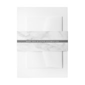 MODERNE MARMER structuur eenvoudig grijs gray wit Uitnodigingen Wikkel (Voorkant Voorbeeld)