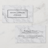 Moderne marmer visitekaartje (Voorkant / Achterkant)