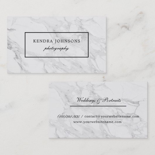 Moderne marmer visitekaartje (Voorkant / Achterkant)