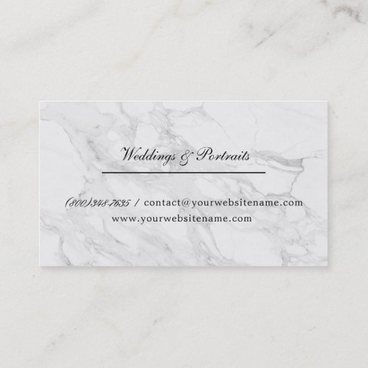 Moderne marmer visitekaartje (Achterkant)