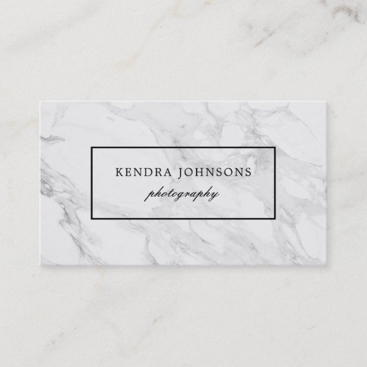 Moderne marmer visitekaartje (Voorkant)