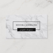 Moderne marmer visitekaartje (Voorkant)