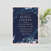 Moderne marmer-vrijgezellenfeest voor de zee kaart (Staand voorkant)