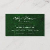 Moderne marmer waterverf goud paars groen en blauw visitekaartje (Achterkant)