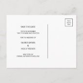 Moderne marmerbruiloft, behalve het date briefkaar aankondigingskaart (Achterkant)